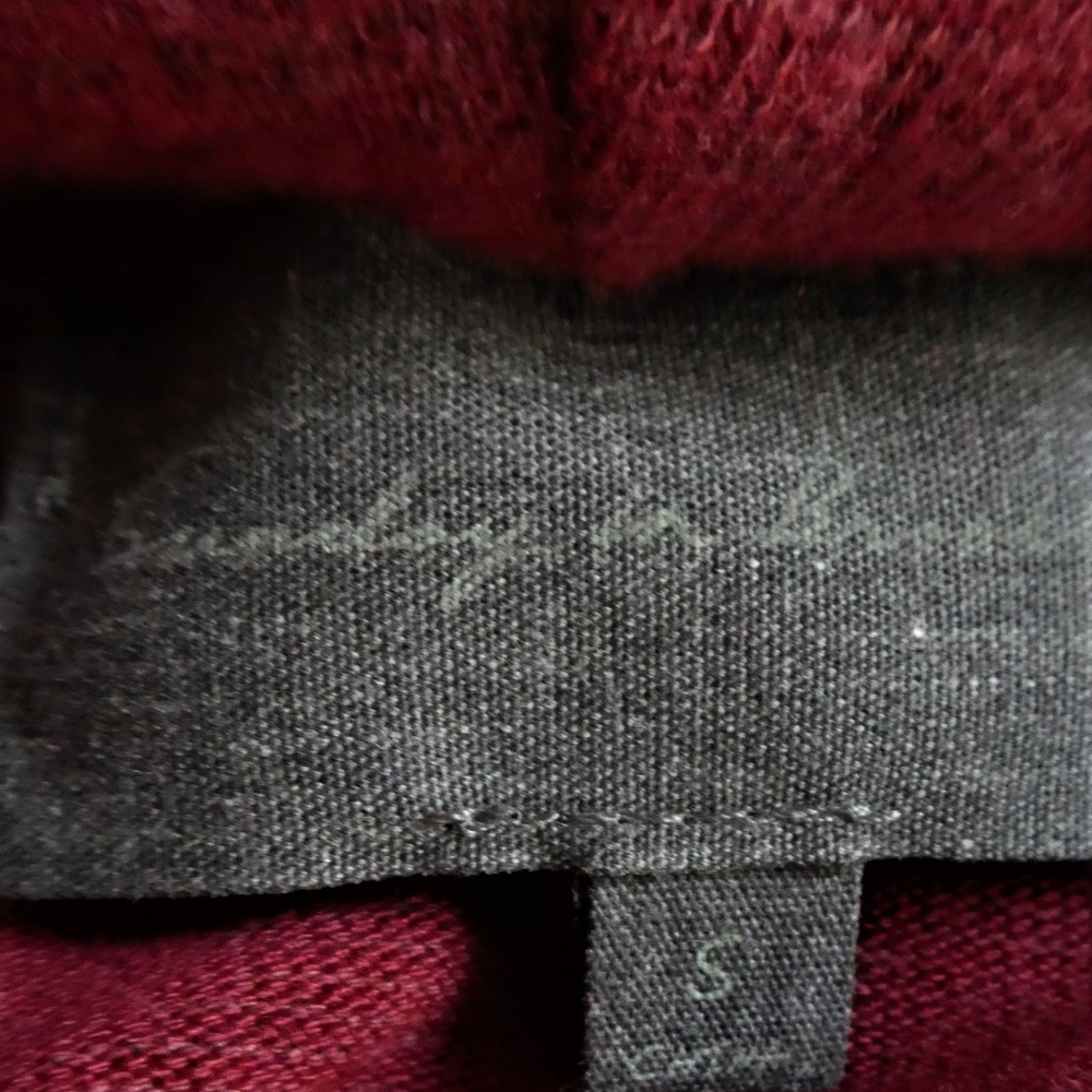 Sunday in Brooklyn Anthro Cozy Dress Soft Knit Cowl Neck Ruffle Hem Burgundy S - Picture 8 of 8